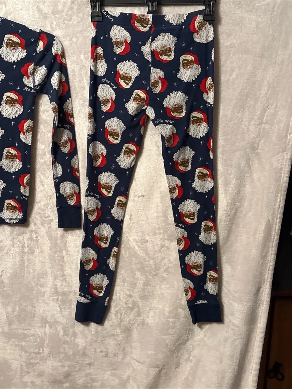 Old Navy Navy Santa Face Kids Pajama Set